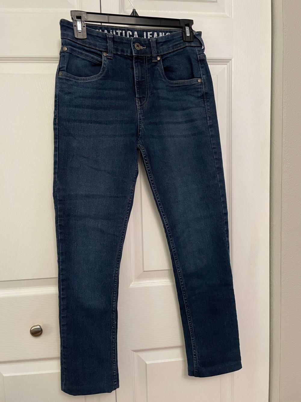 Nautica Jeans Co. 5 Pockets Dark Denim Blue Jeans Great Condition Size 14